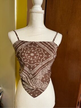 french kiss Brown Bandana-Print Cami
